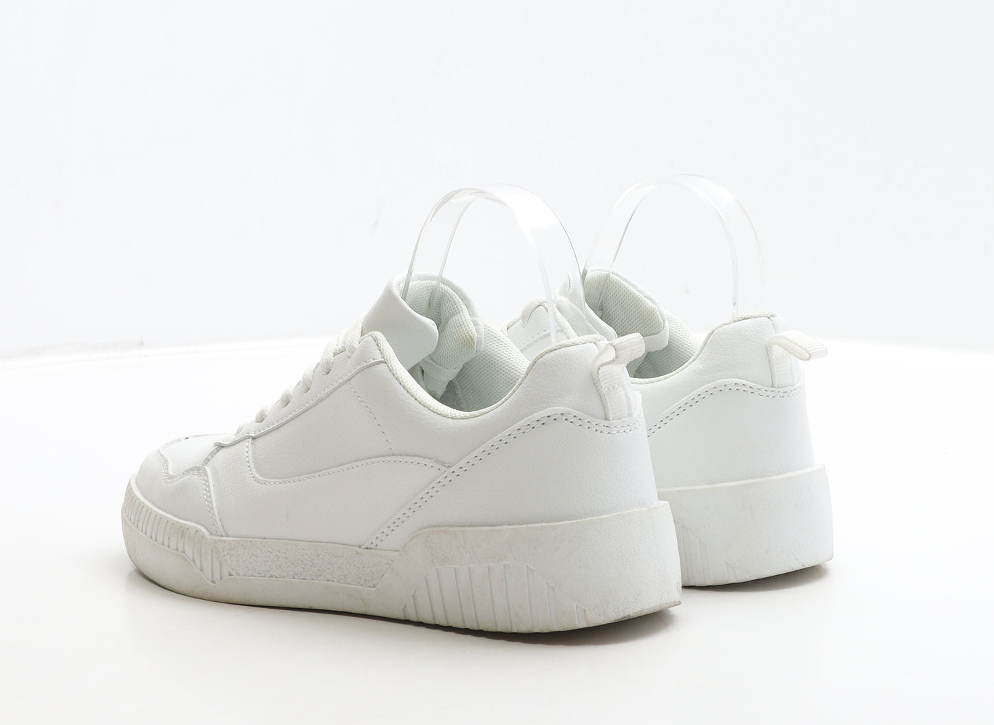Primark Womens White Polyester Trainer UK 4 37