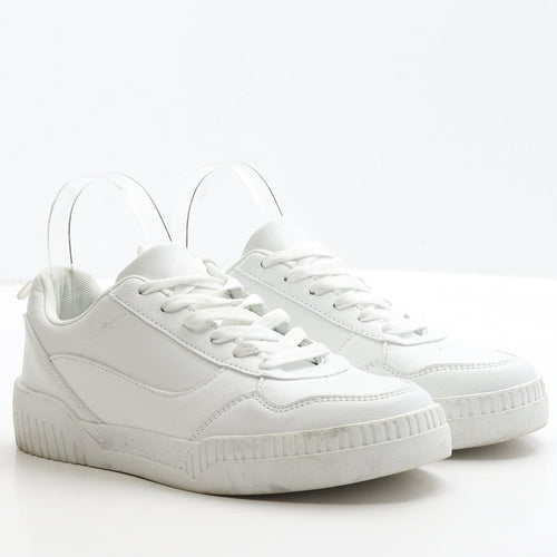 Primark Womens White Polyester Trainer UK 4 37