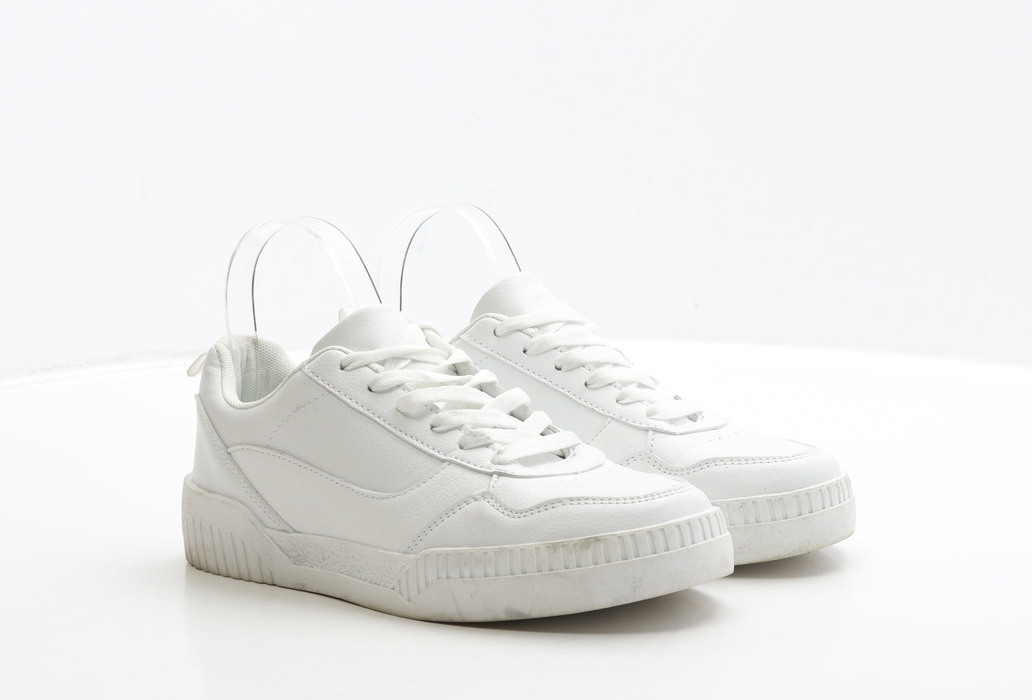 Primark Womens White Polyester Trainer UK 4 37