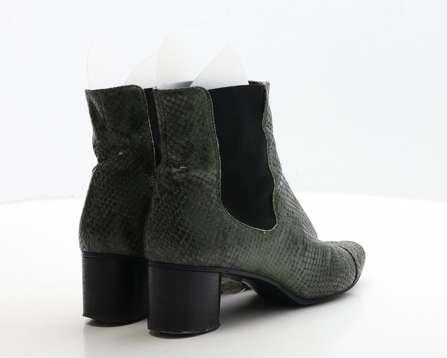 Isabel Marant Womens Green Animal Print Leather Chelsea Boot UK 6 39 - Snake Print
