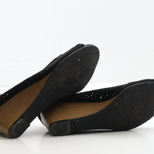 Peacocks Womens Black Suede Court Heel UK 5 38