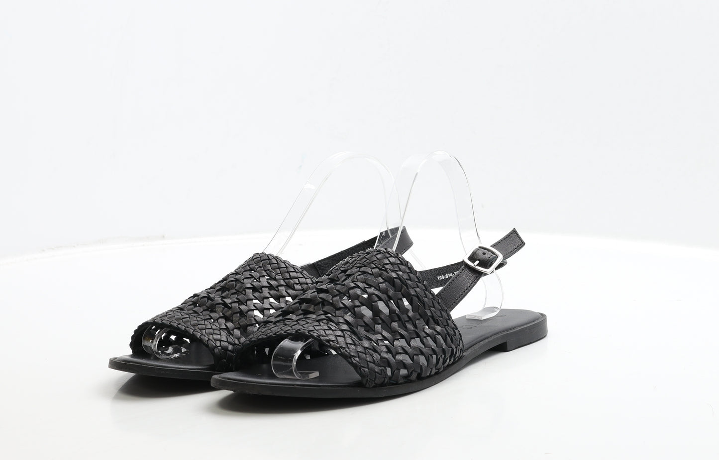 NEXT Womens Black Leather Slingback Sandal UK 8 42