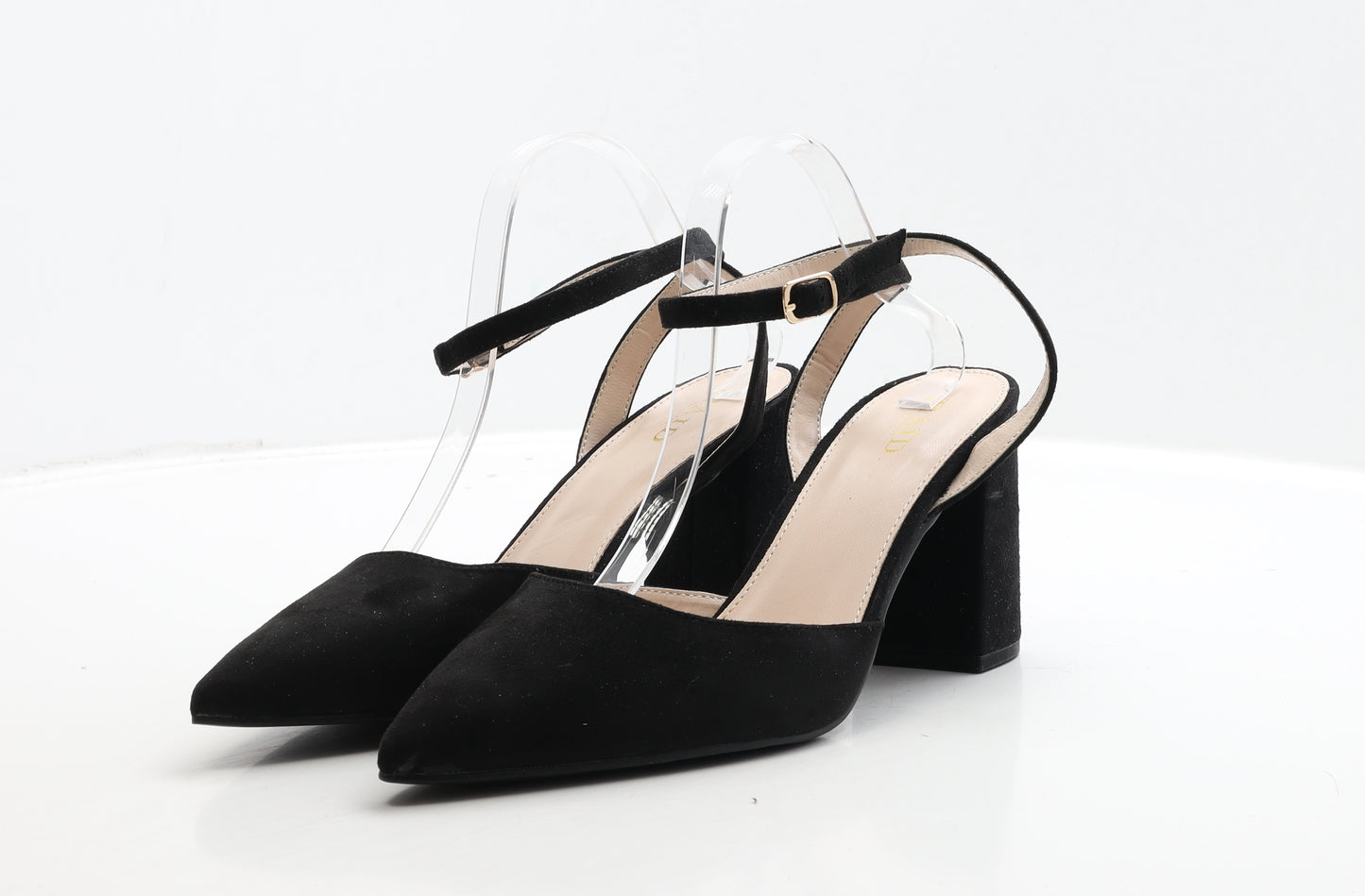 Raid Womens Black Suede Strappy Heel UK 9 43 - Wide Fit