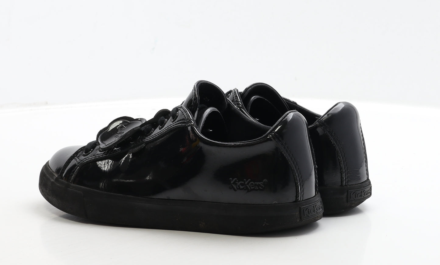Kickers Girls Black Patent Leather Trainer UK 5 38