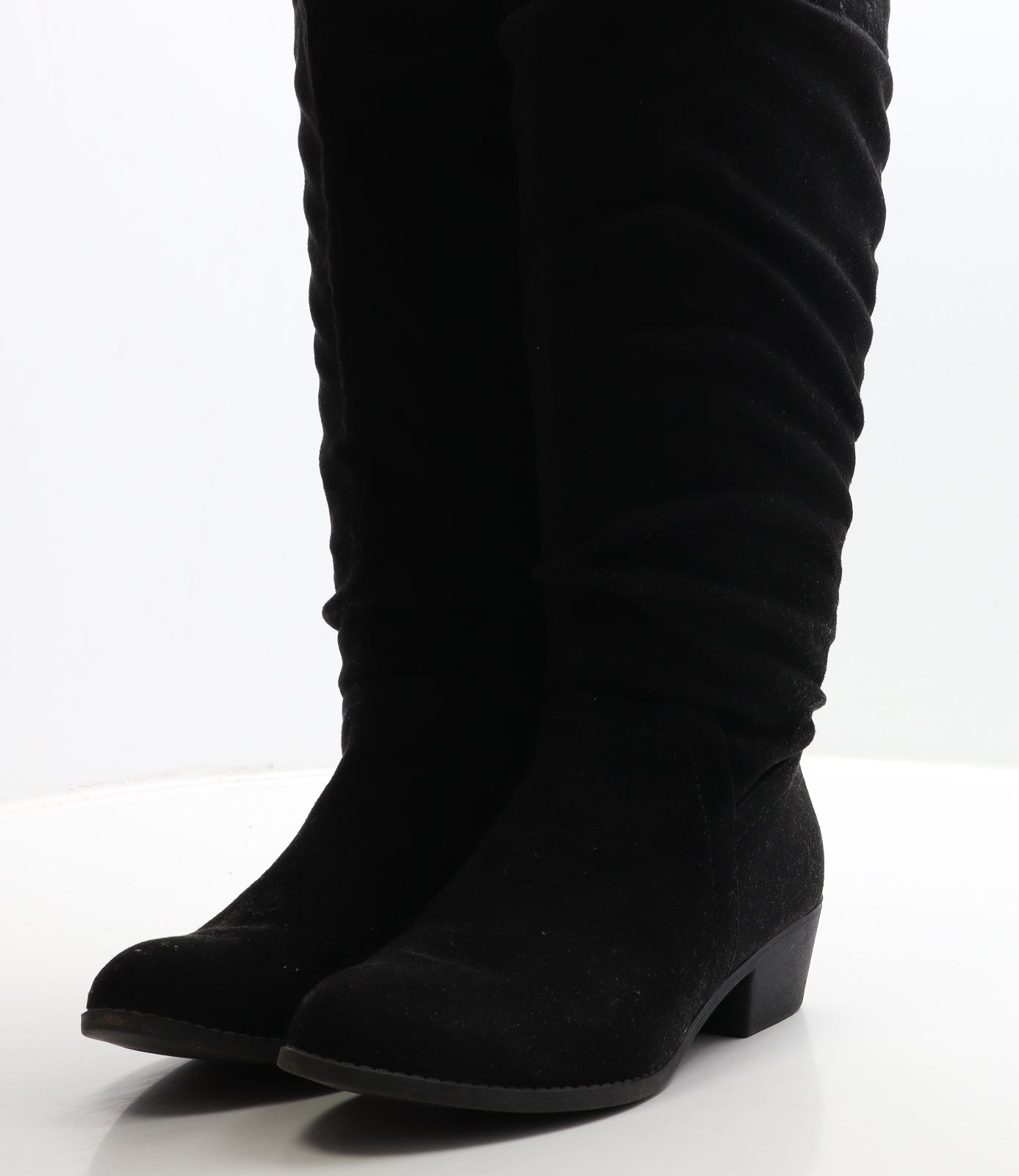 New Look Womens Black Suede Bootie Boot UK 4 37