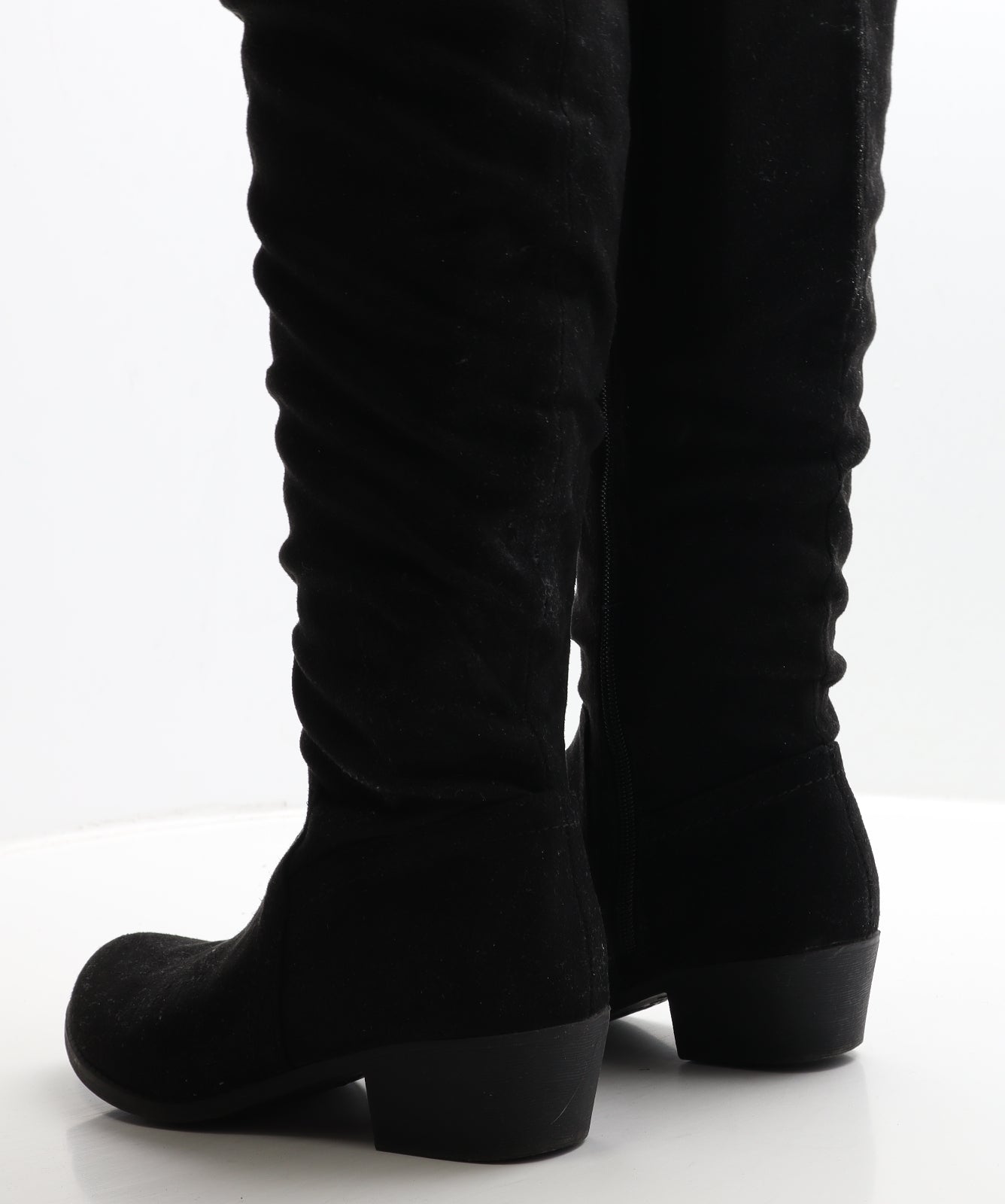 New Look Womens Black Suede Bootie Boot UK 4 37