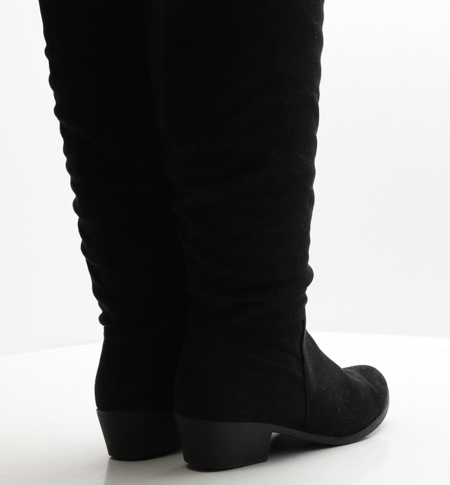New Look Womens Black Suede Bootie Boot UK 4 37