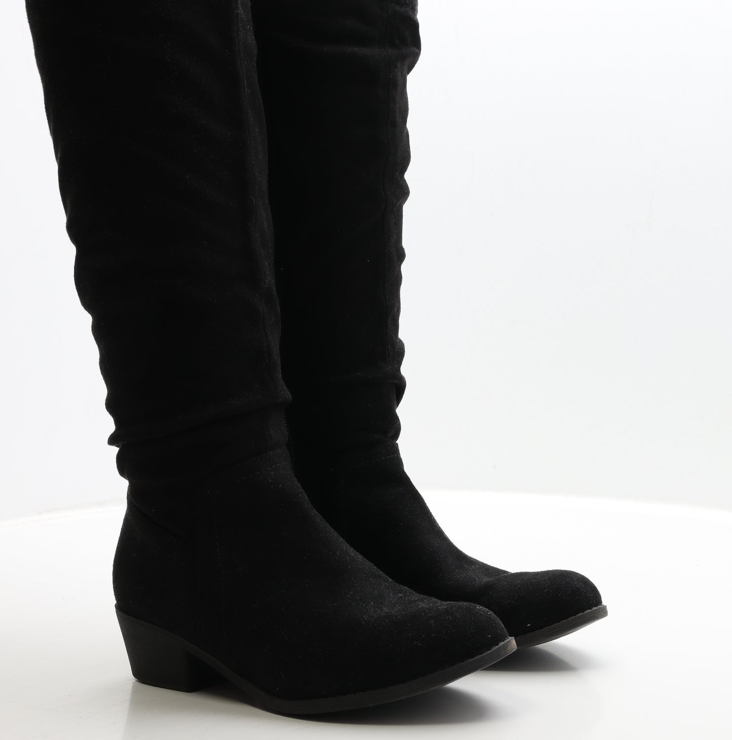 New Look Womens Black Suede Bootie Boot UK 4 37