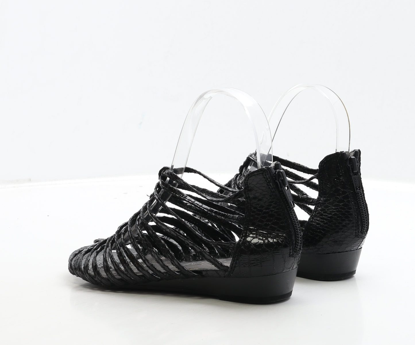 Marks and Spencer Womens Black Leather Gladiator Sandal UK 3.5 36.5