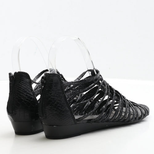 Marks and Spencer Womens Black Leather Gladiator Sandal UK 3.5 36.5