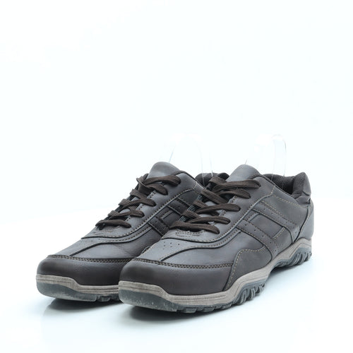 Beckett Mens Brown Leather Trainer UK 9