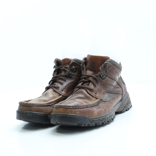 Clarks Mens Brown Leather Combat Boot UK 7
