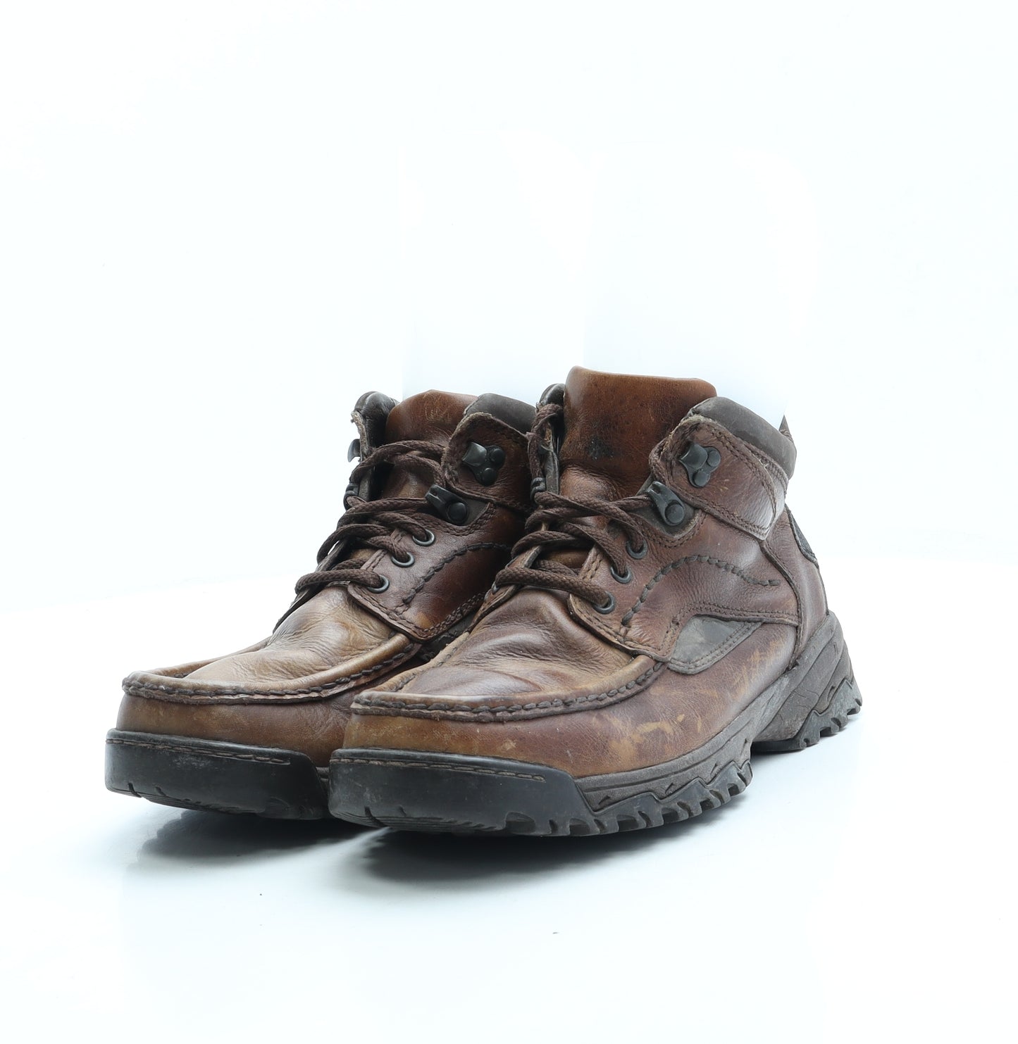 Clarks Mens Brown Leather Combat Boot UK 7