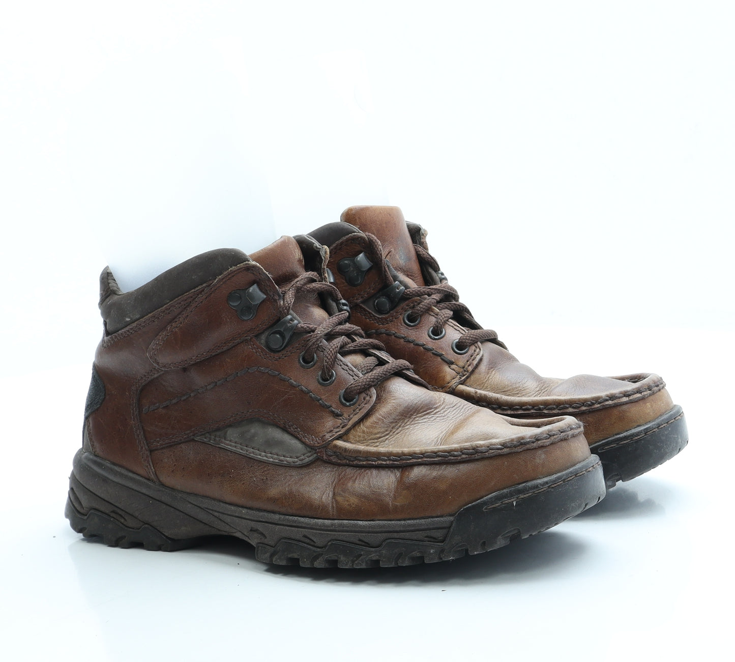 Clarks Mens Brown Leather Combat Boot UK 7
