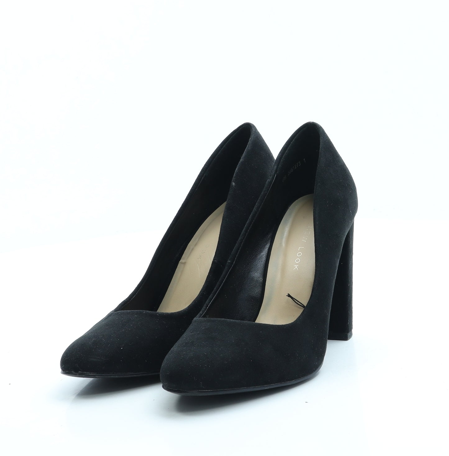 New Look Womens Black Suede Court Heel UK 5 38
