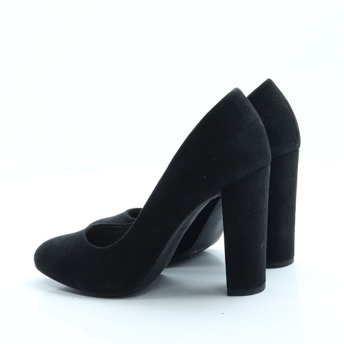 New Look Womens Black Suede Court Heel UK 5 38