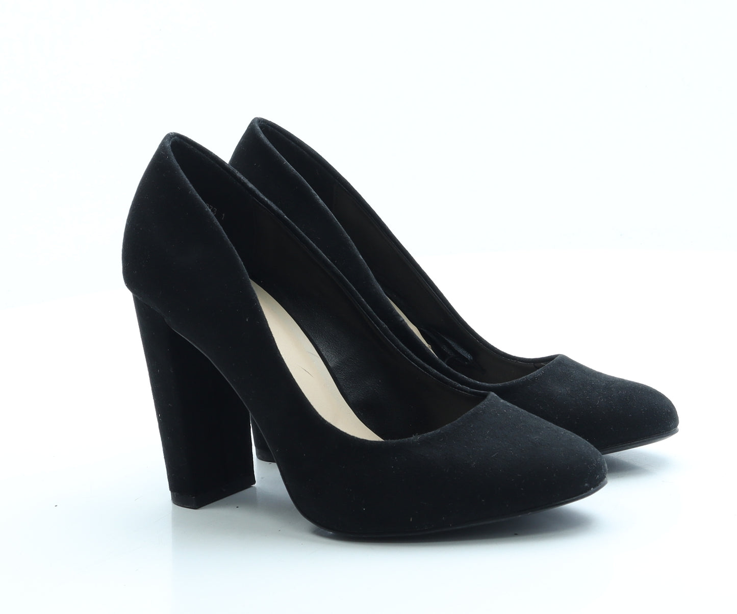 New Look Womens Black Suede Court Heel UK 5 38