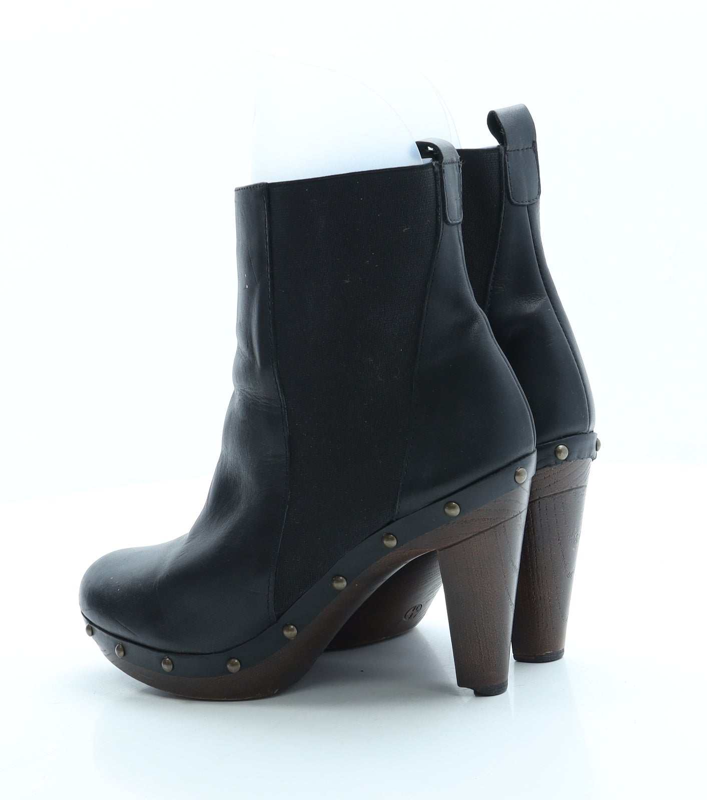 NEXT Womens Black Leather Bootie Boot UK 6 39
