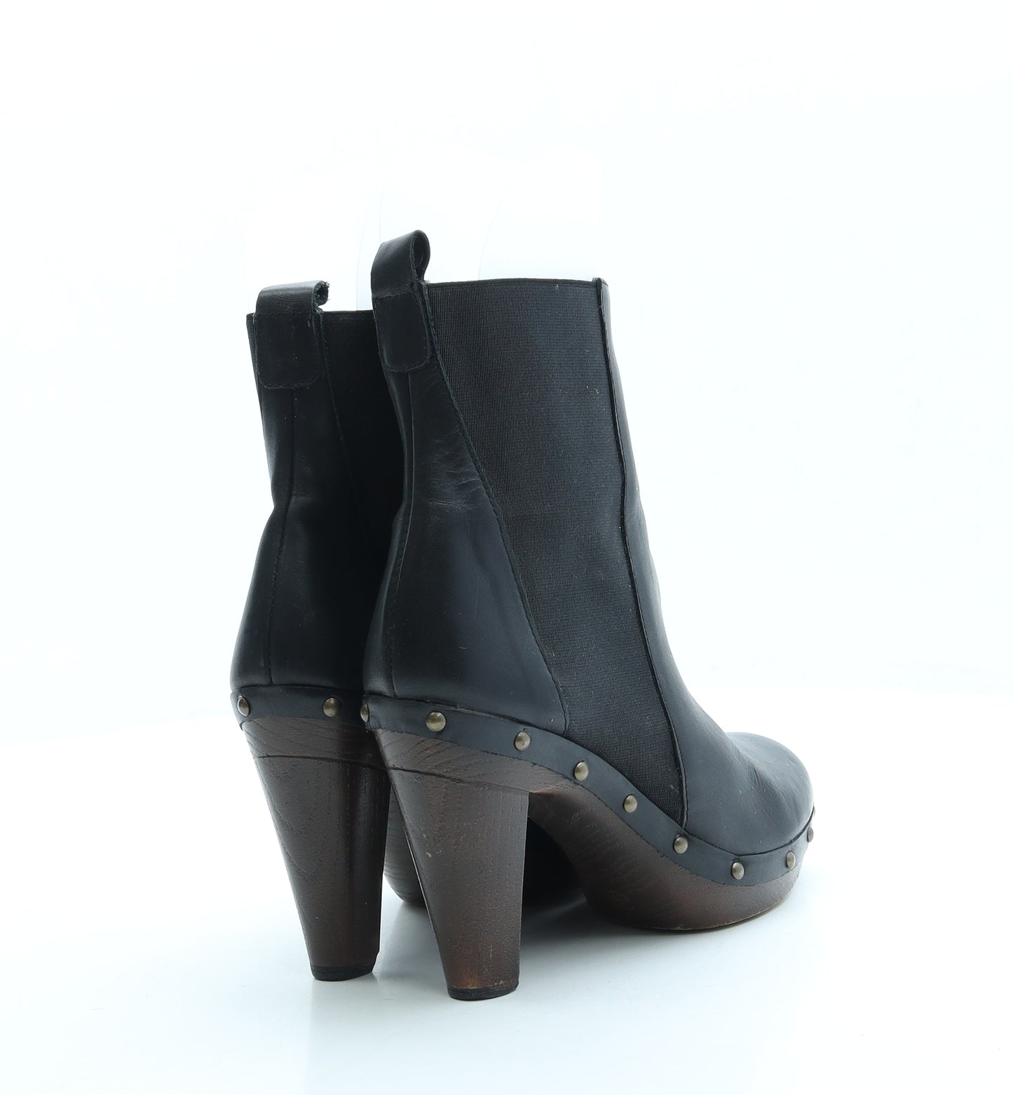 NEXT Womens Black Leather Bootie Boot UK 6 39