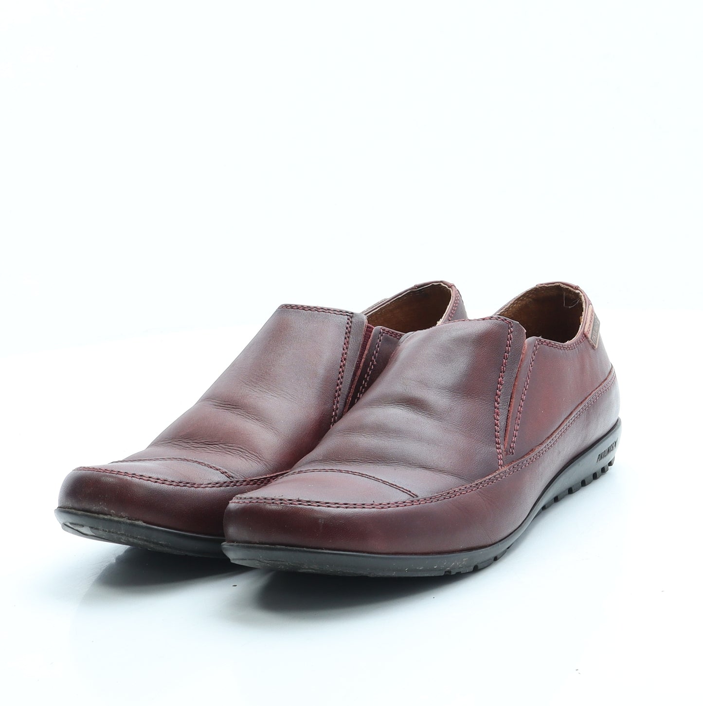 Pikolinos Womens Red Leather Slip On Flat UK 5 38