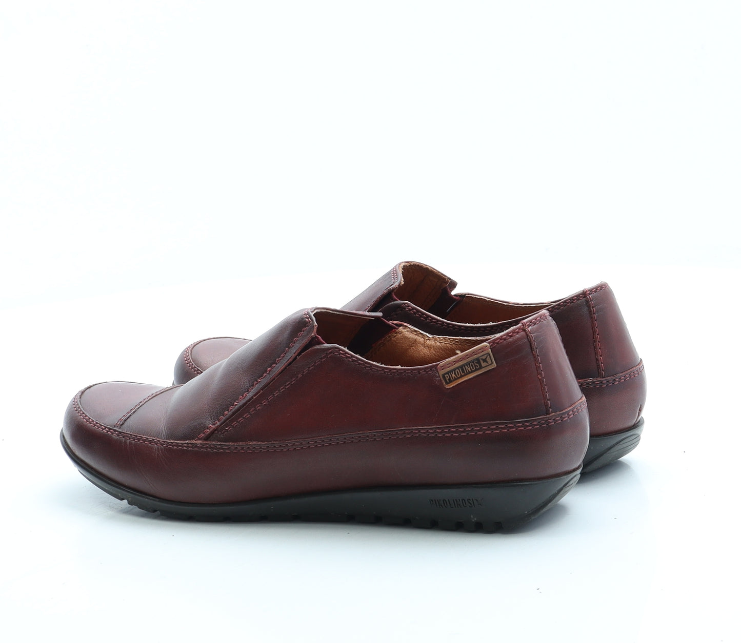 Pikolinos Womens Red Leather Slip On Flat UK 5 38