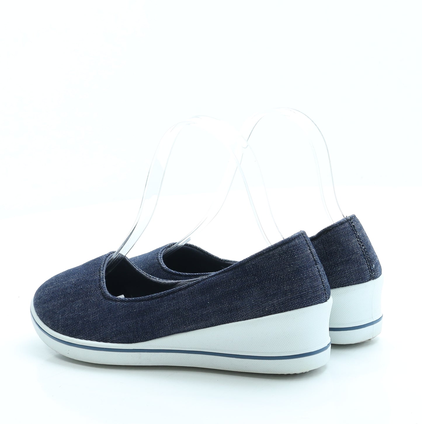 George Womens Blue Polyester Court Heel UK 4 37