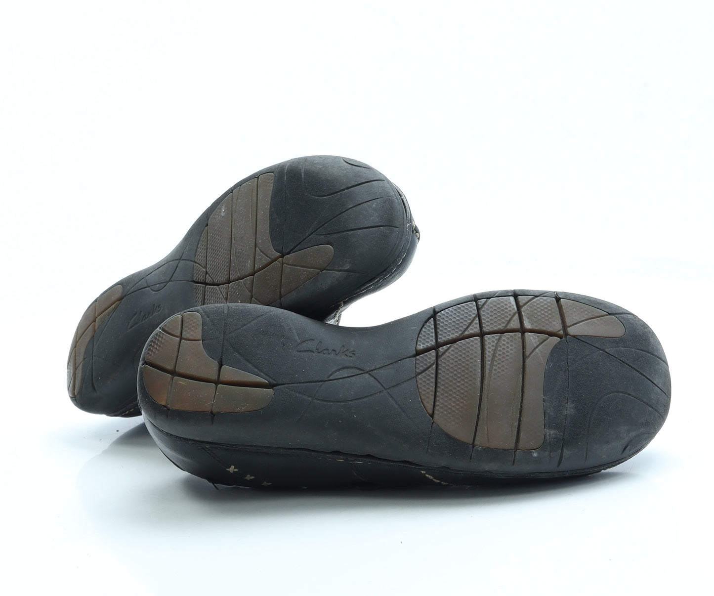 Clarks Womens Black Leather Slip On Flat UK 5.5 39