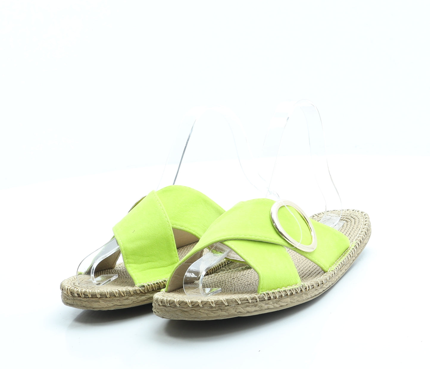 TU Womens Green Polyester Slip On Sandal UK 6 39