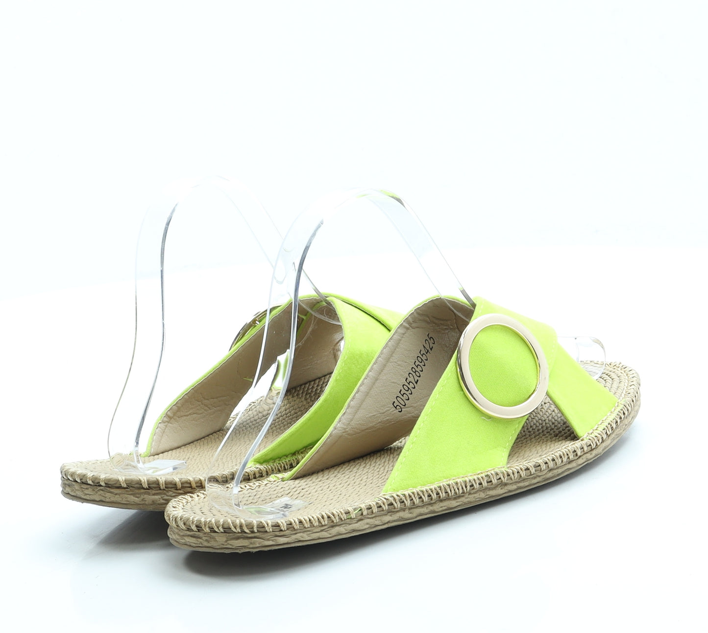TU Womens Green Polyester Slip On Sandal UK 6 39