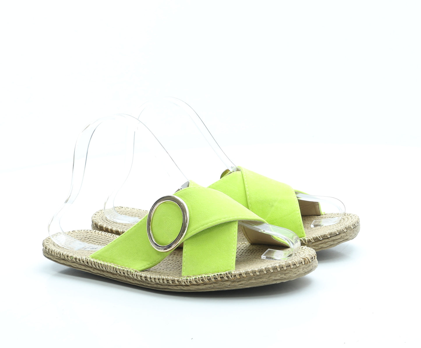 TU Womens Green Polyester Slip On Sandal UK 6 39