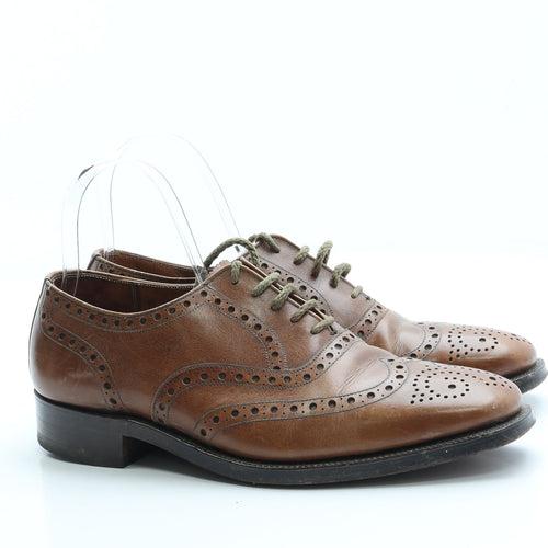 Grenson Mens Brown Leather Brogue Dress UK 5.5