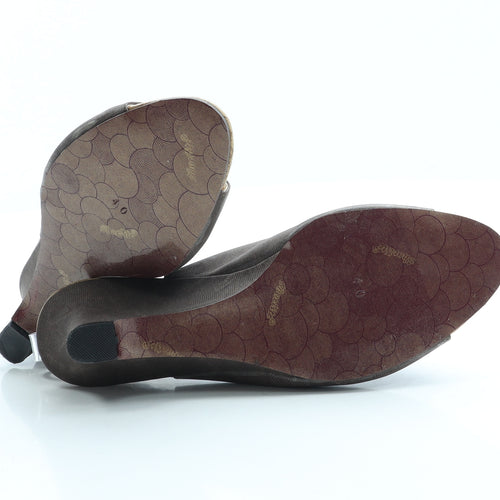 Preworn Womens Brown Polyester Slingback Heel UK 7 40