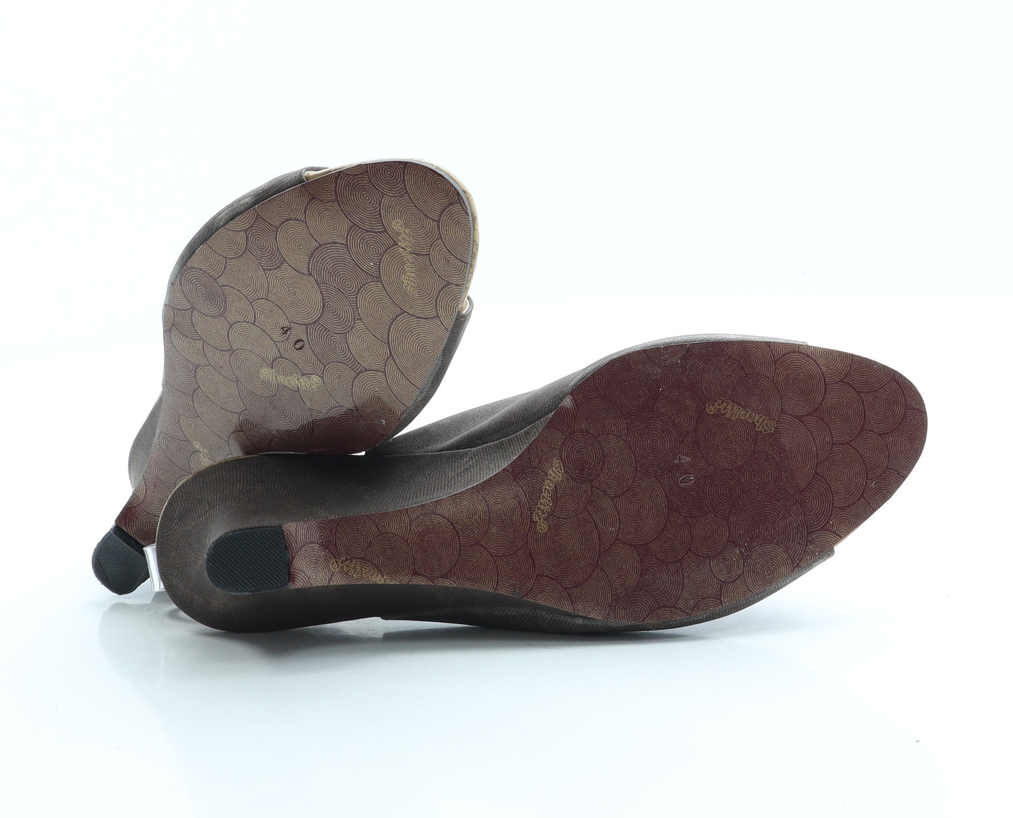 Preworn Womens Brown Polyester Slingback Heel UK 7 40