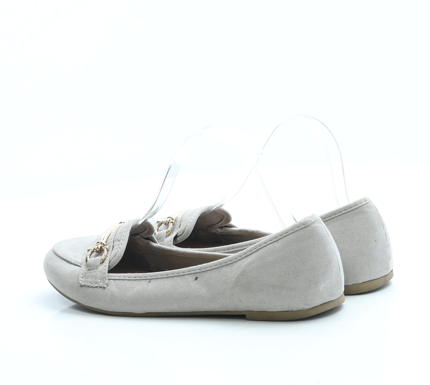 New Look Womens Grey Suede Flat UK 5 38