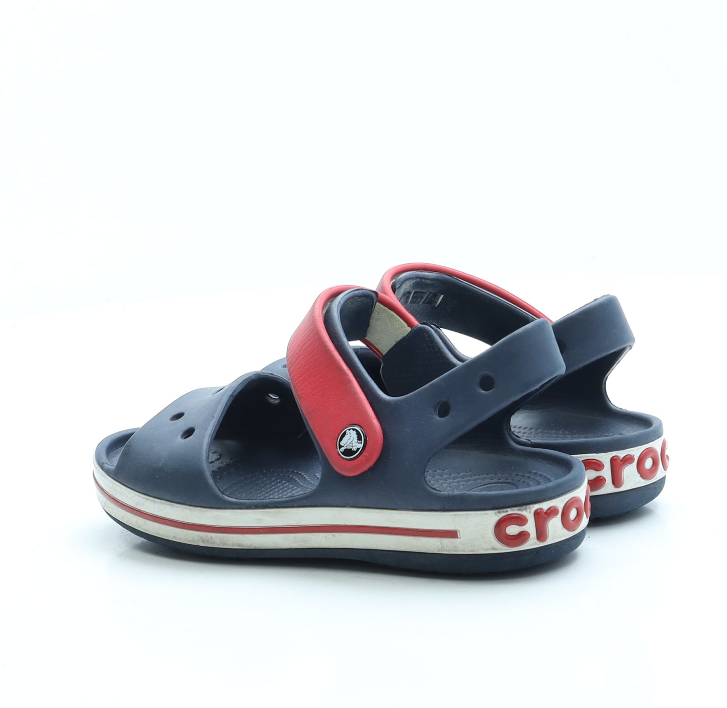 Crocs Girls Blue Rubber Strappy Sandal UK 1