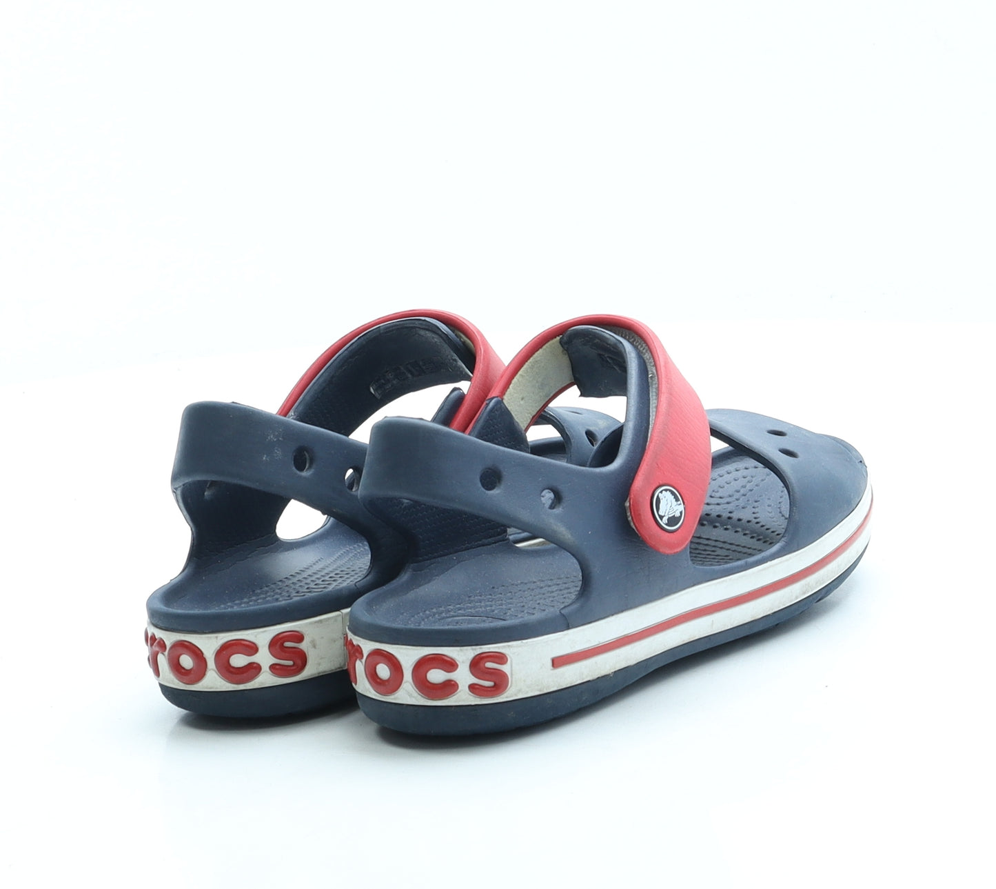 Crocs Girls Blue Rubber Strappy Sandal UK 1
