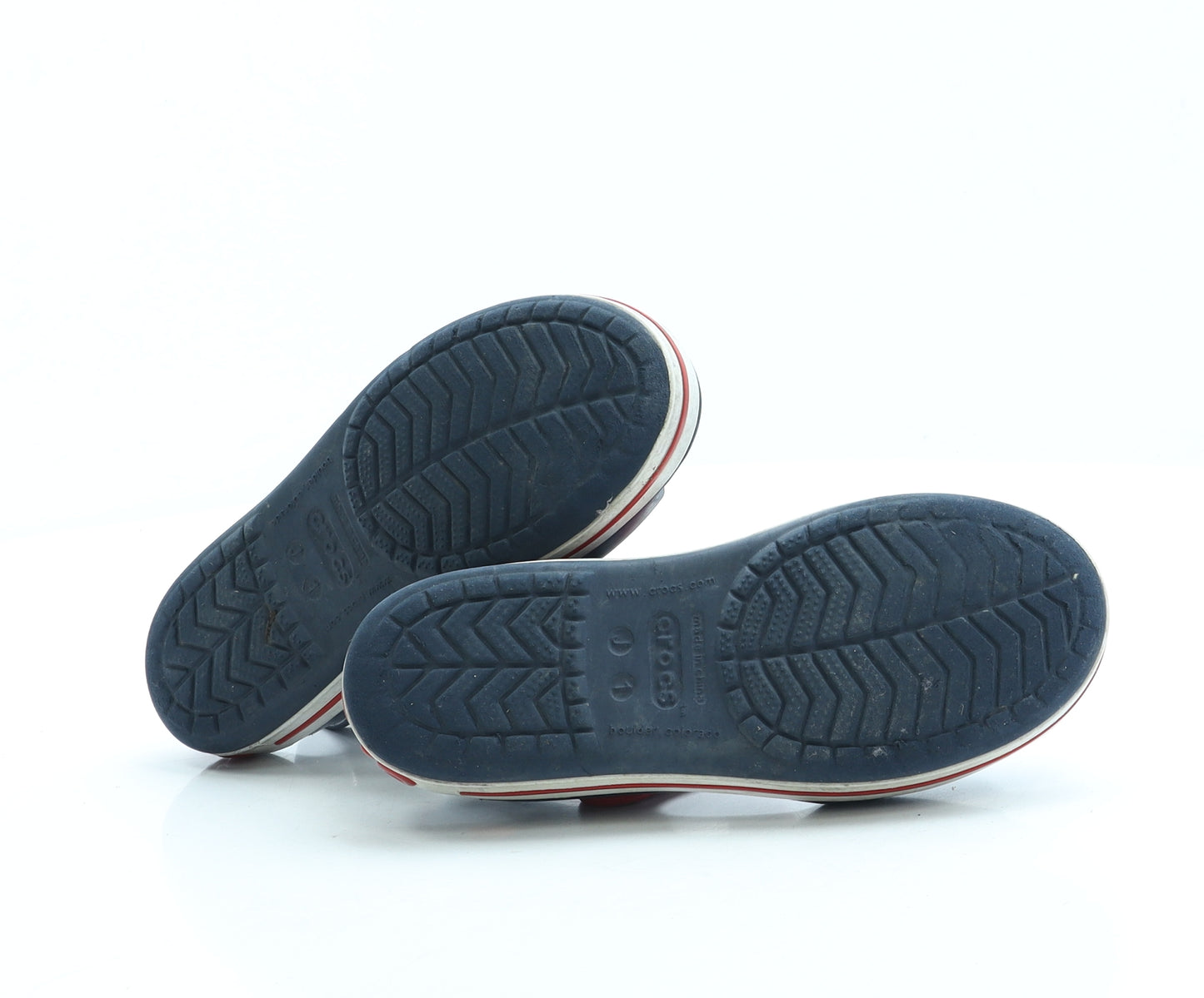 Crocs Girls Blue Rubber Strappy Sandal UK 1