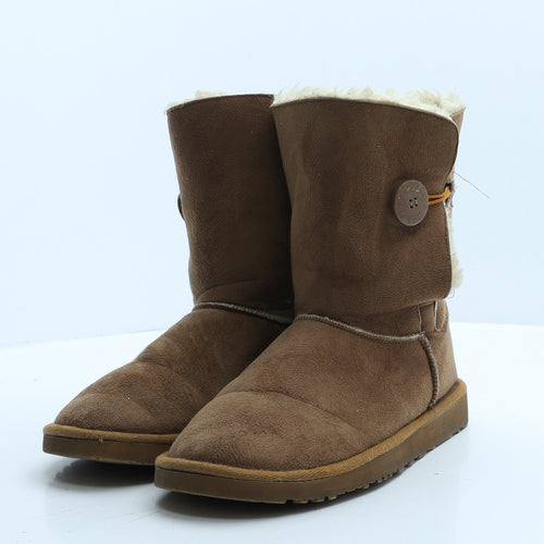 UGG Womens Beige Suede Shearling Style Boot UK 7 40