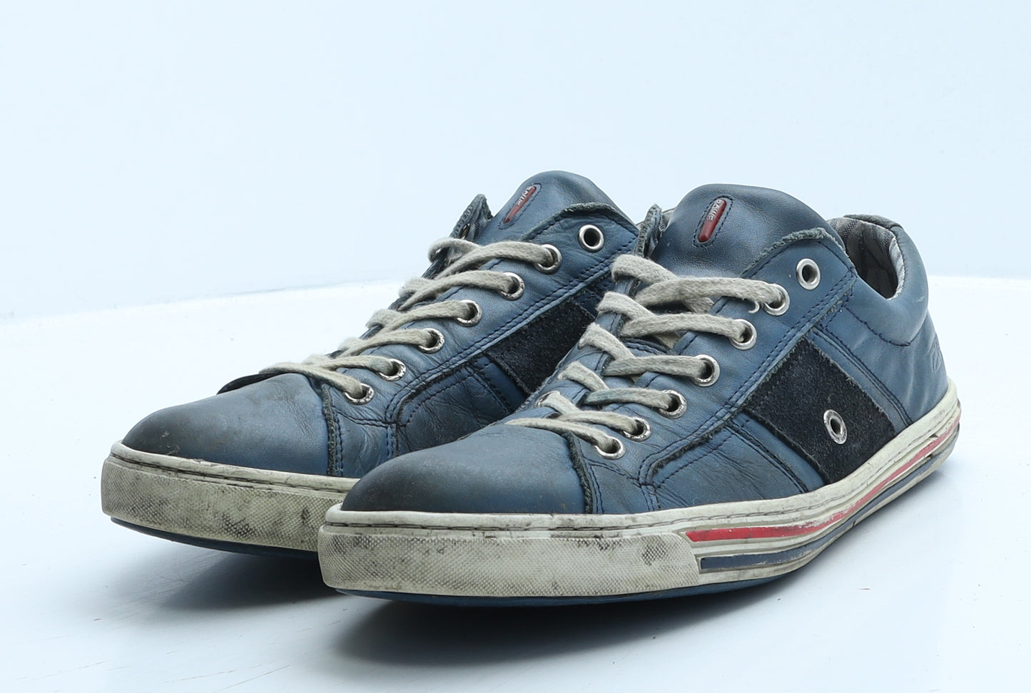 Lloyd & Pryce Mens Blue Faux Leather Trainer UK 9 43