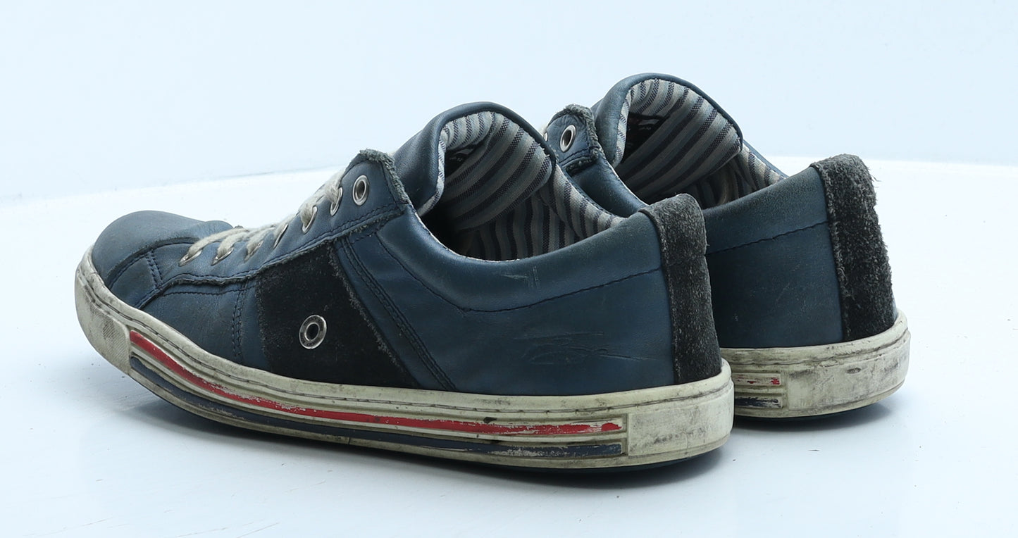 Lloyd & Pryce Mens Blue Faux Leather Trainer UK 9 43