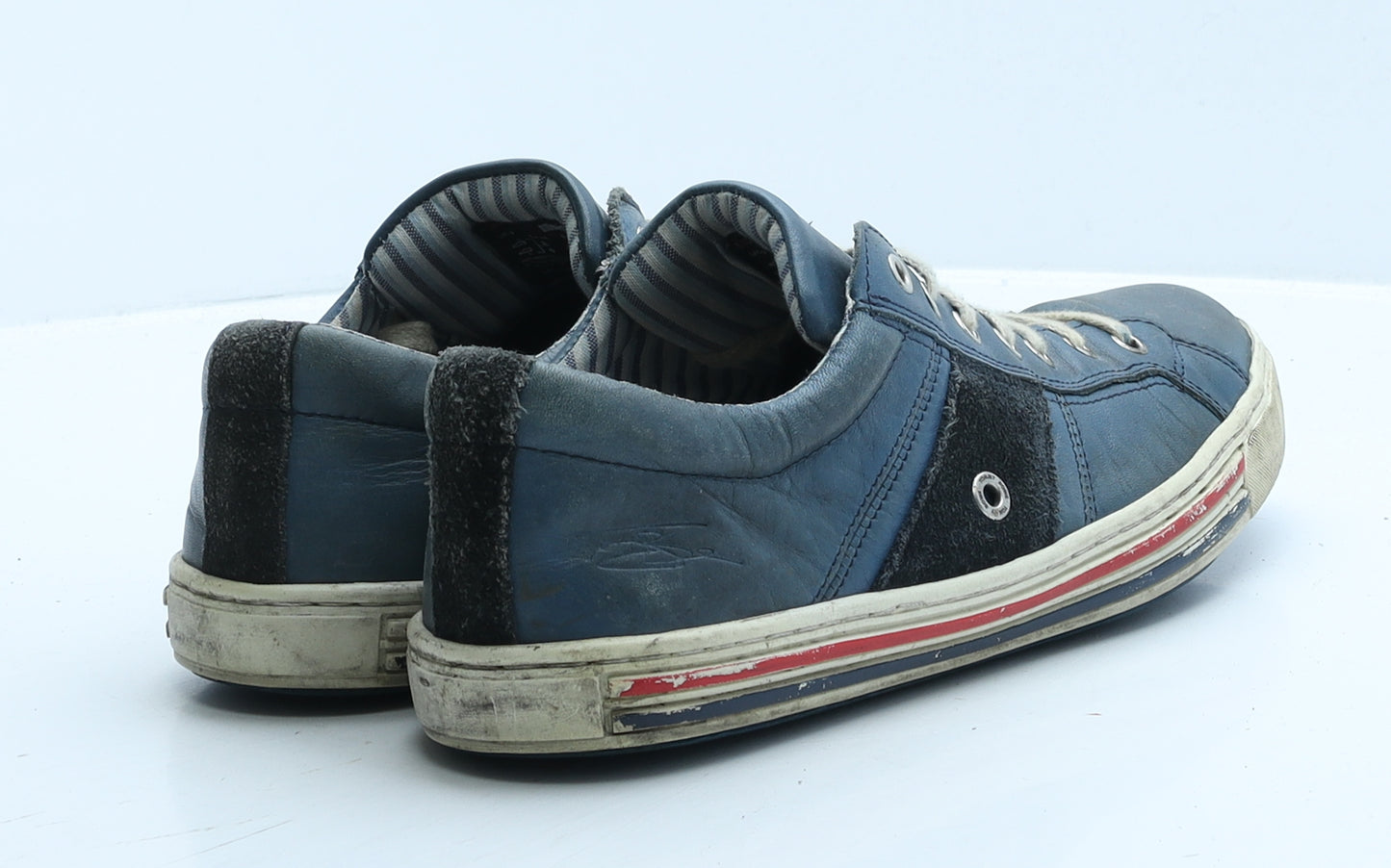 Lloyd & Pryce Mens Blue Faux Leather Trainer UK 9 43