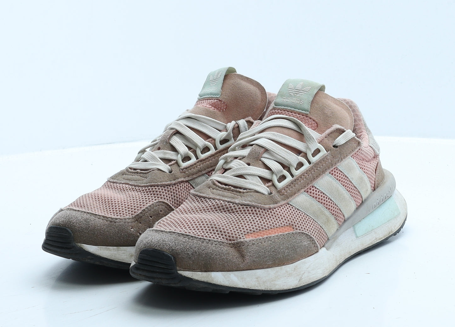 adidas Womens Pink Polyester Trainer UK 5 38