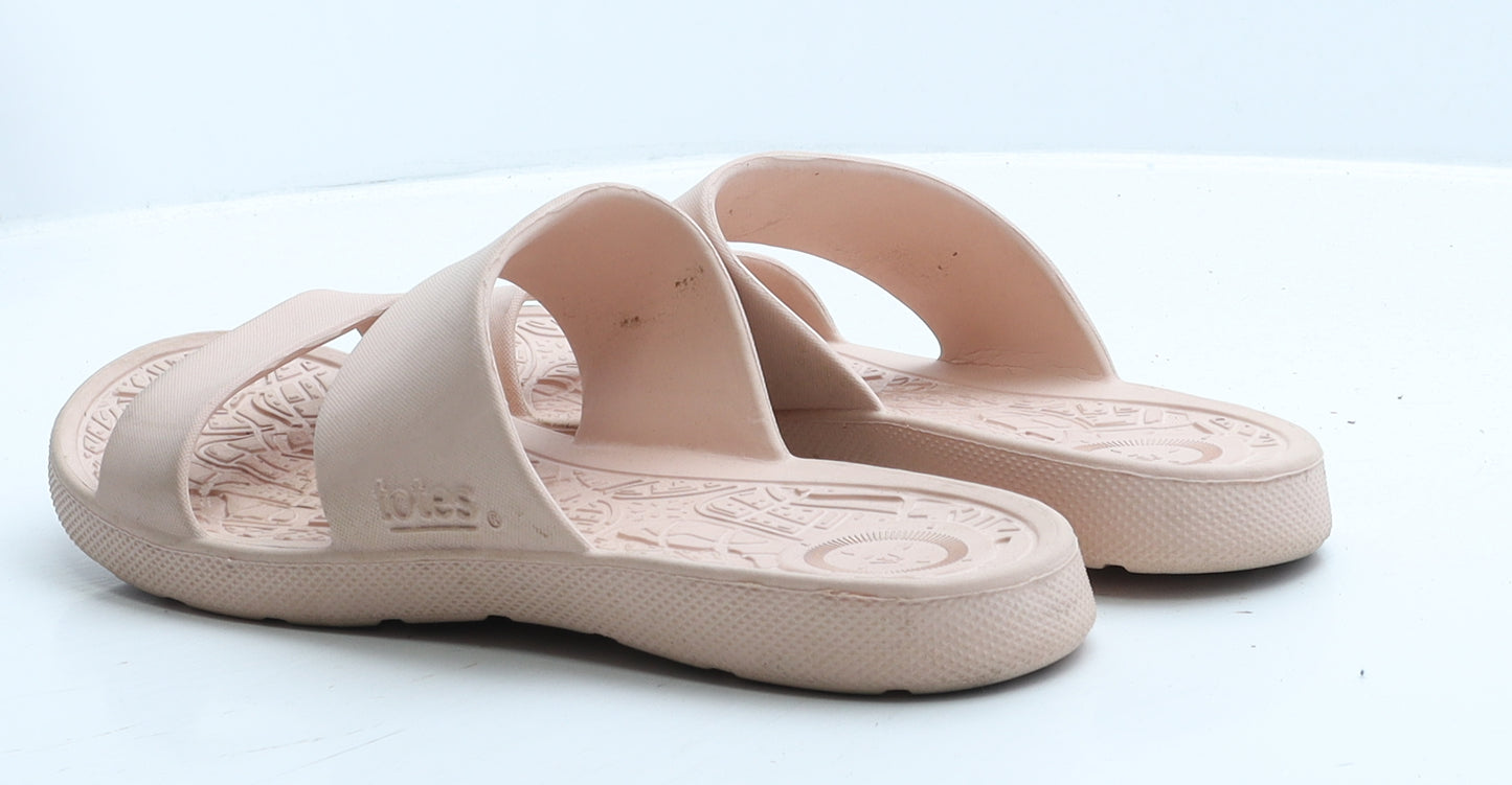 Totes Womens Pink Rubber Slider Slipper UK 40