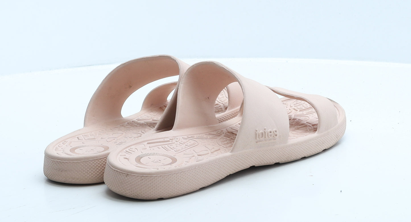 Totes Womens Pink Rubber Slider Slipper UK 40