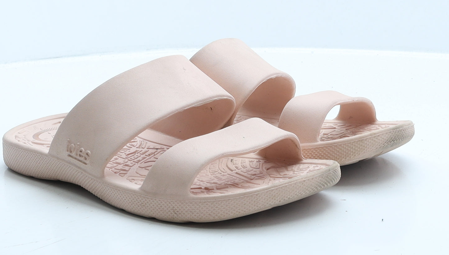 Totes Womens Pink Rubber Slider Slipper UK 40