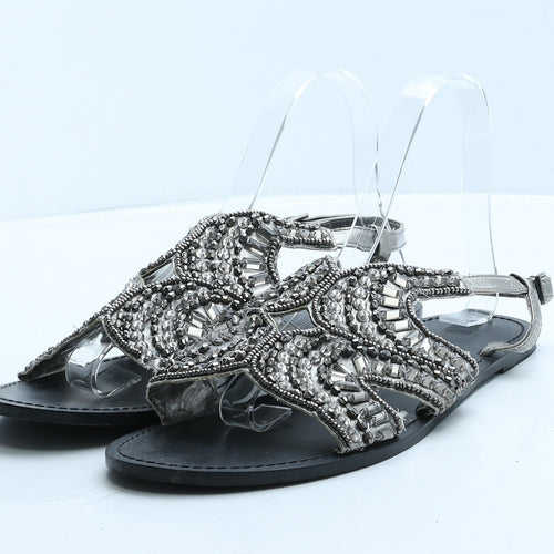 ASOS Womens Black Polyester Gladiator Sandal UK 7