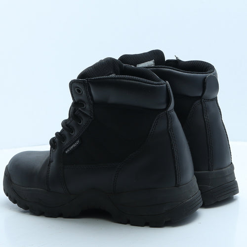 Hiking Womens Black Leather Snow Boot Boot UK 6