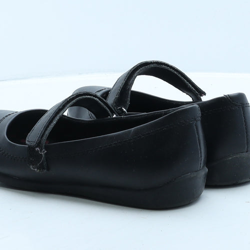 Marks and Spencer Girls Black Leather Mary Jane Flat UK 3 35
