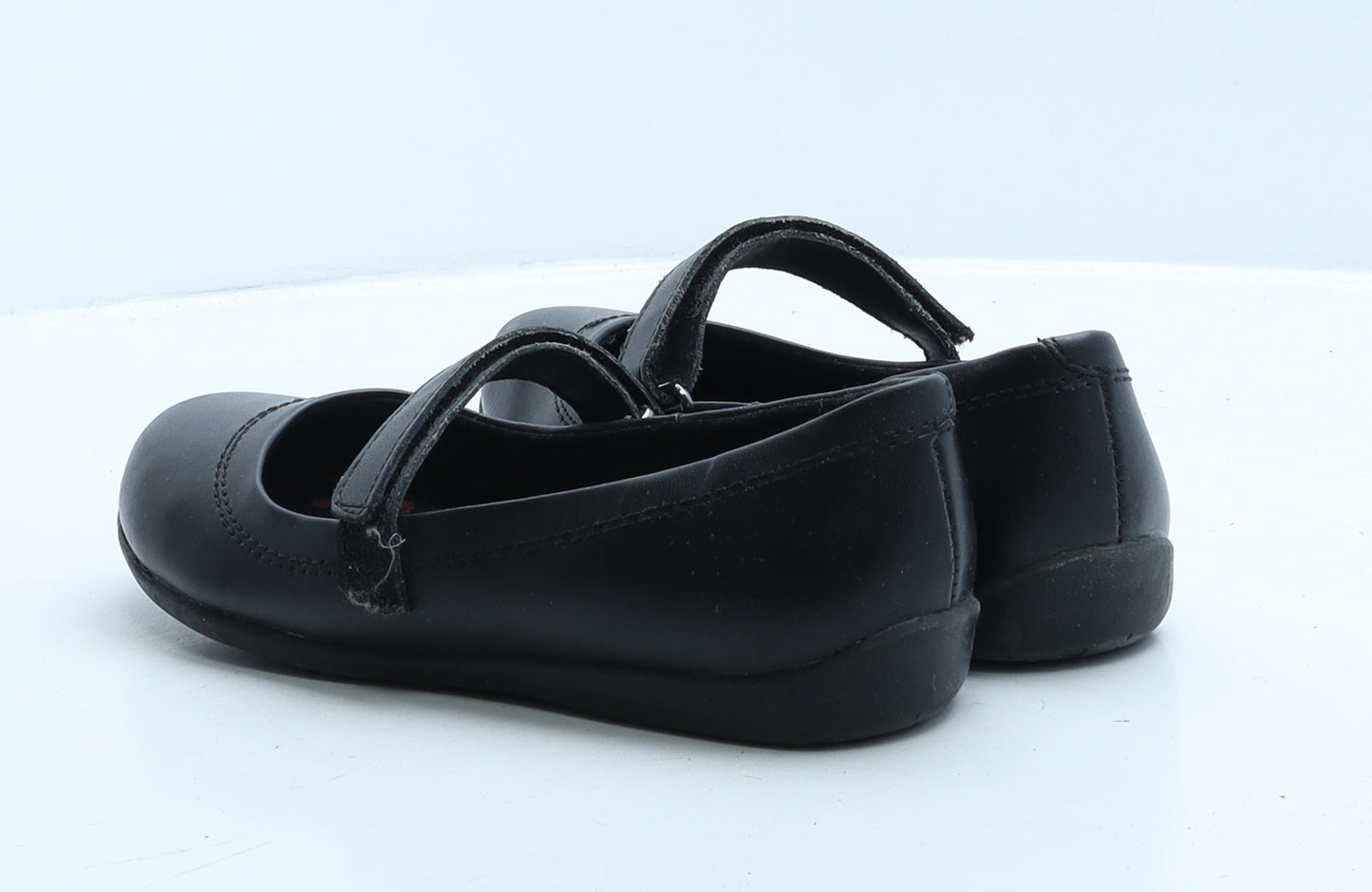 Marks and Spencer Girls Black Leather Mary Jane Flat UK 3 35