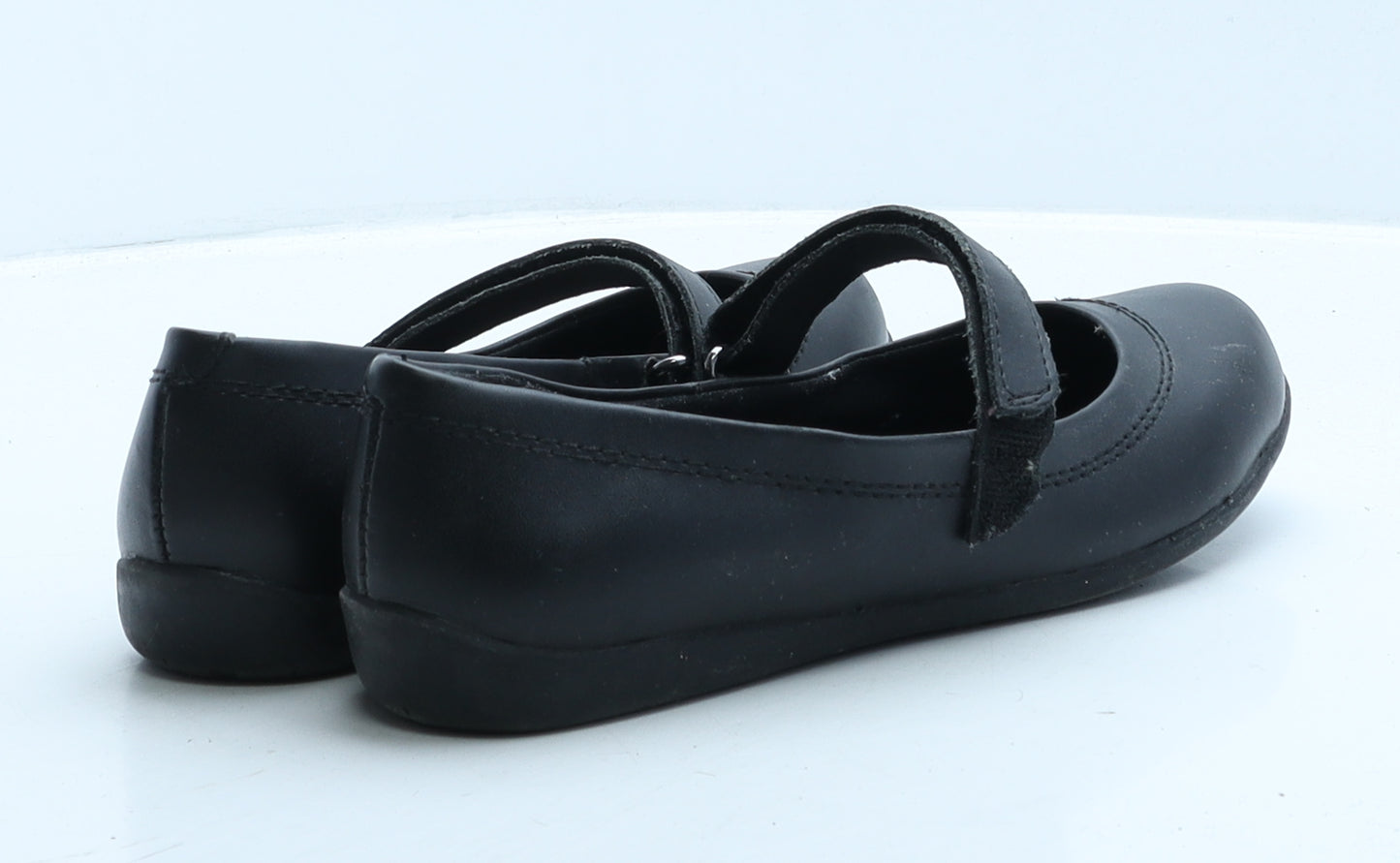Marks and Spencer Girls Black Leather Mary Jane Flat UK 3 35